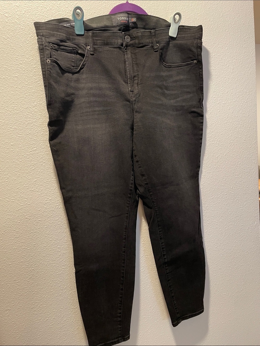 torrid Washed Black High-Rise Skinny Jeans